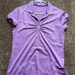 Nike Women's Purple Button Down Polo Shirt